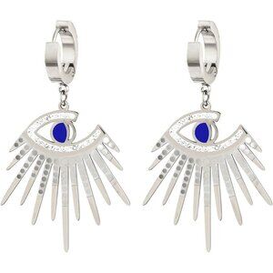 Silver Eyelash Statement Vintage Long Summer Earring for Women Jewelry